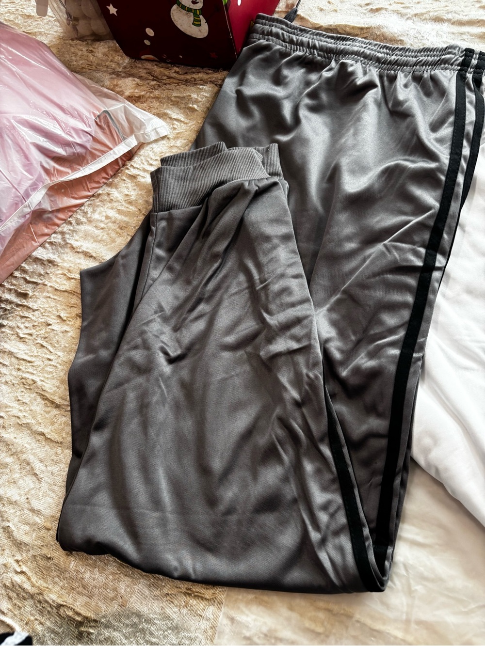 Mens Black and White Athletic Track Pants - 3xl Tall (3pack) - Picture 4 of 4
